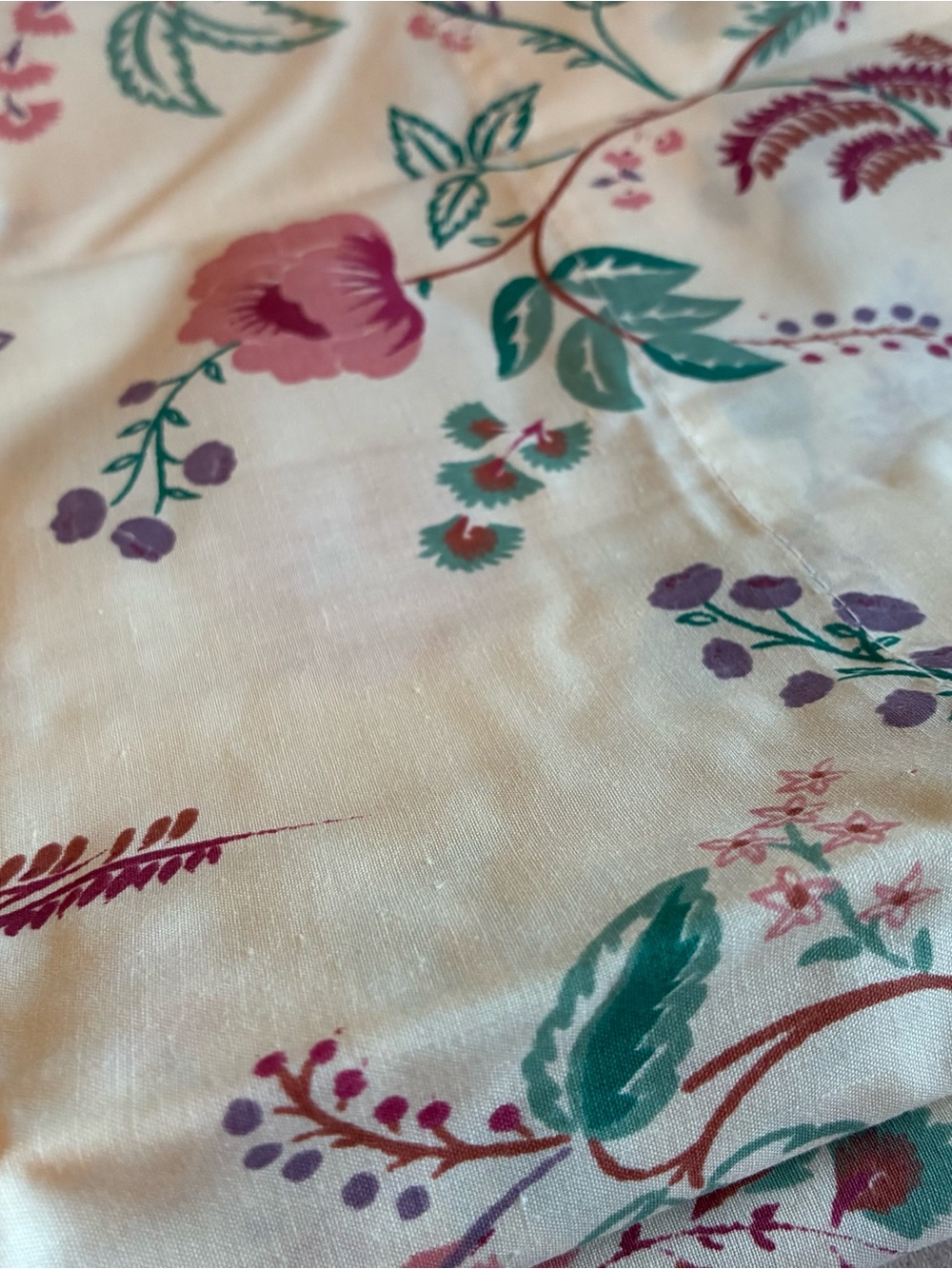 Vintage Floral Vine Printed Cotton Blend -  Sleepwell 2- standard pillowcases